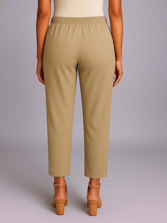 Fawn Women's Solid Cotton Lycra Kurti Pant