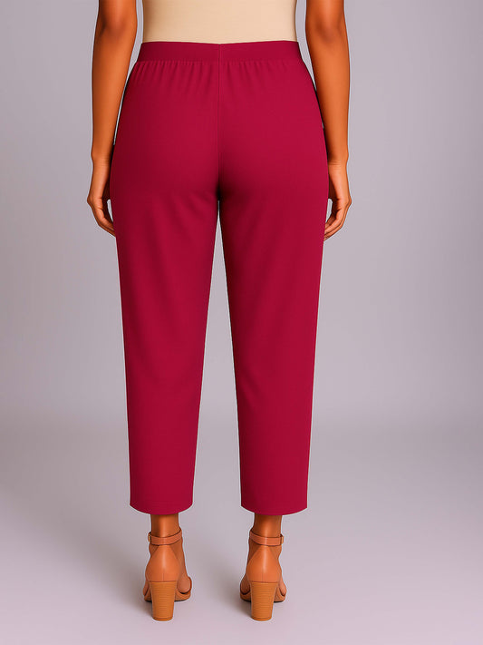 Rose Women's Solid Cotton Lycra Kurti Pant