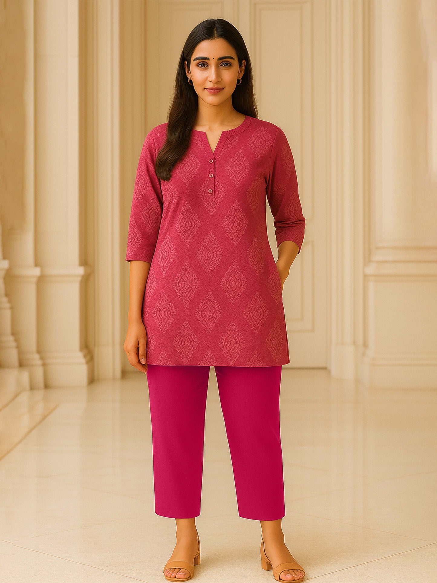 Rani Women's Solid Cotton Lycra Kurti Pant
