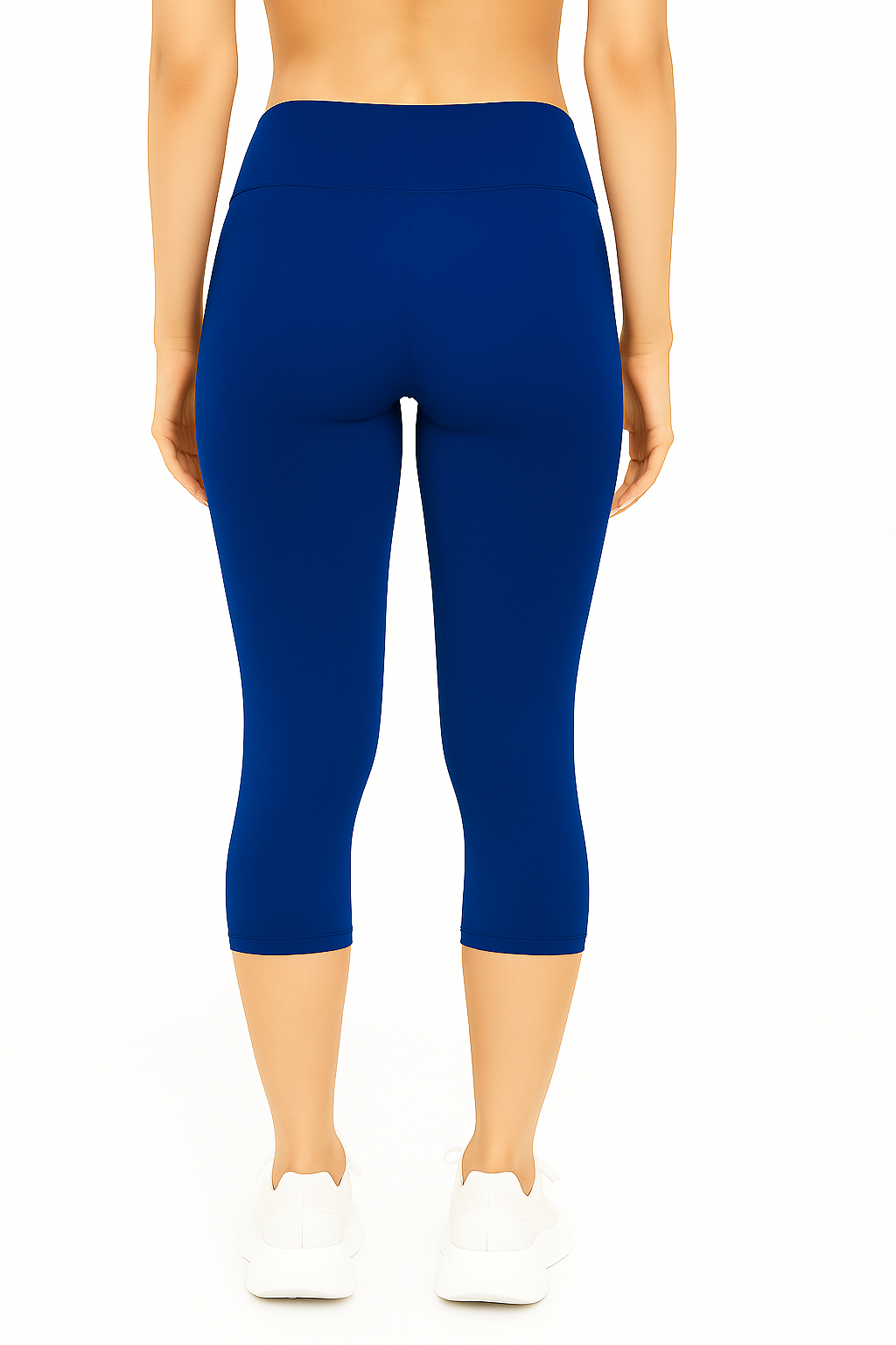 Royal Blue Women's Solid Capri pant