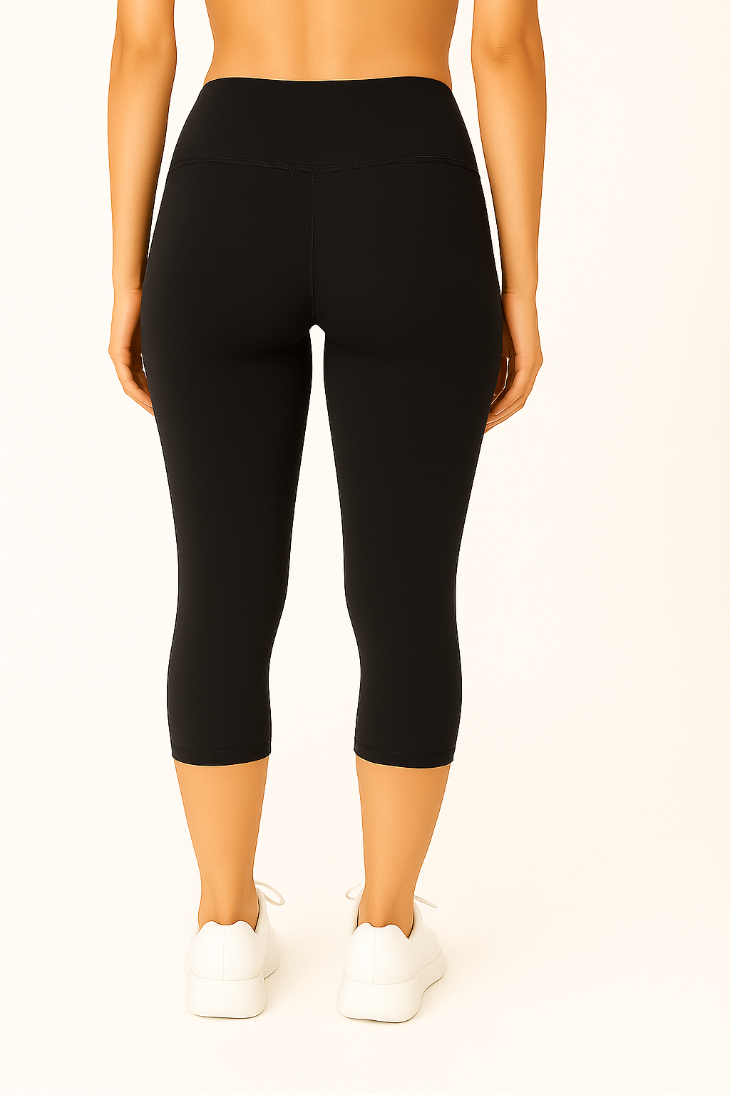 Black Women's Solid Capri pant