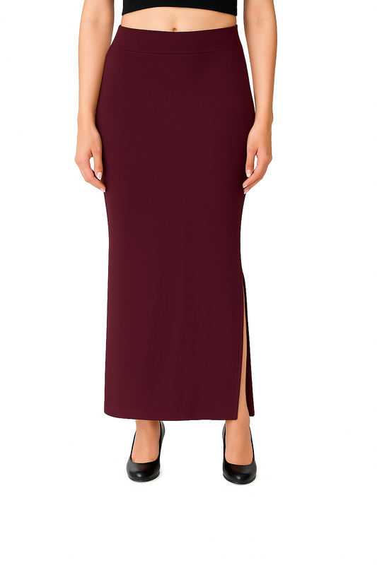 Wine Women's Solid Shapewear