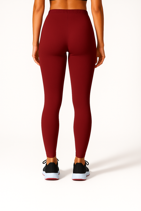 Blood Red Women's Ankle Length Stretchable Cotton Lycra Leggings