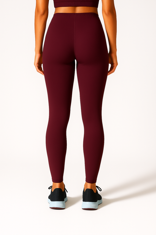 Wine Women's Ankle Length Stretchable Cotton Lycra Leggings