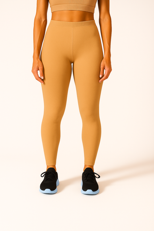 Sahara Tan Women's Ankle Length Stretchable Cotton Lycra Leggings