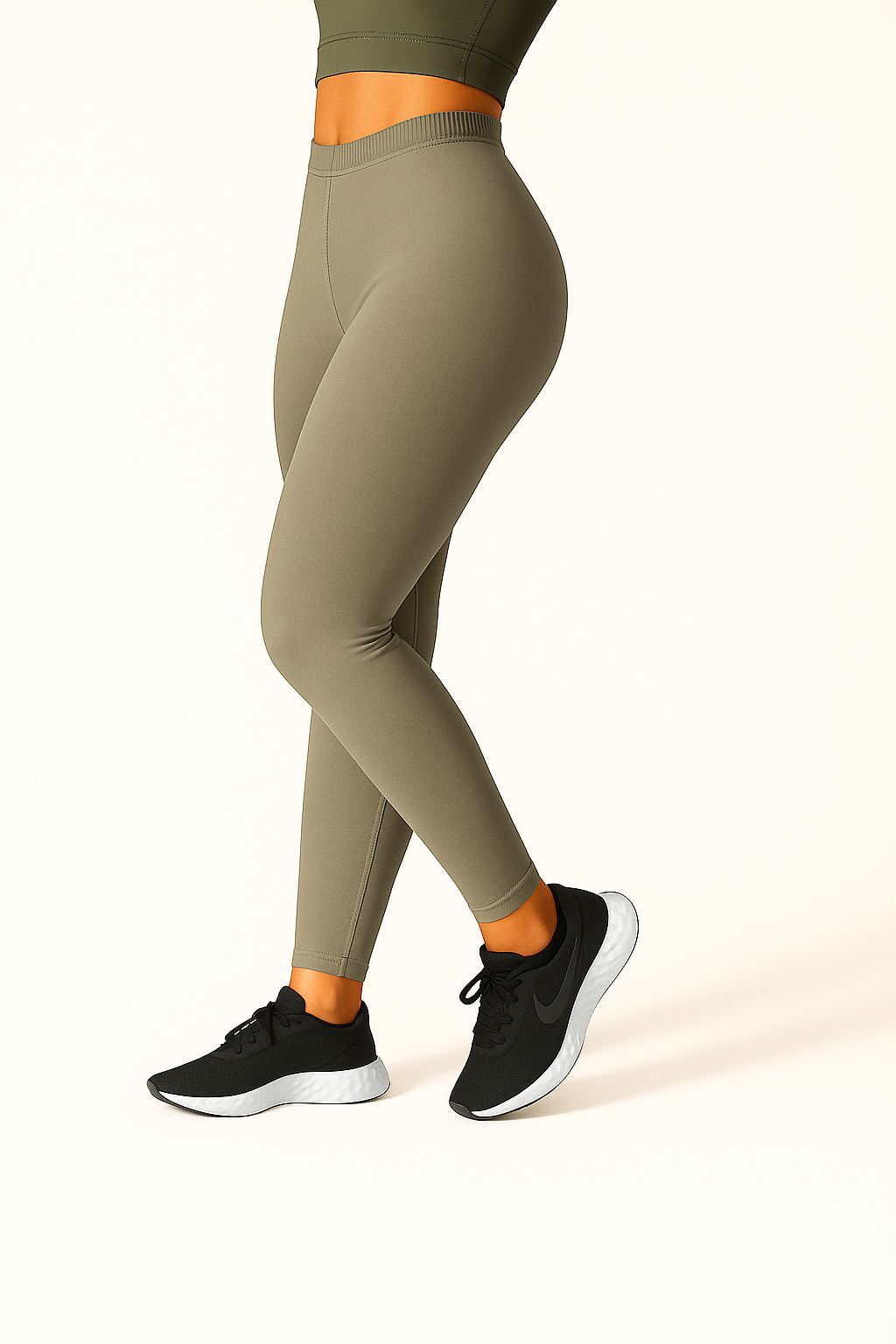 Oxford Tan Women's Ankle Length Stretchable Cotton Lycra Leggings