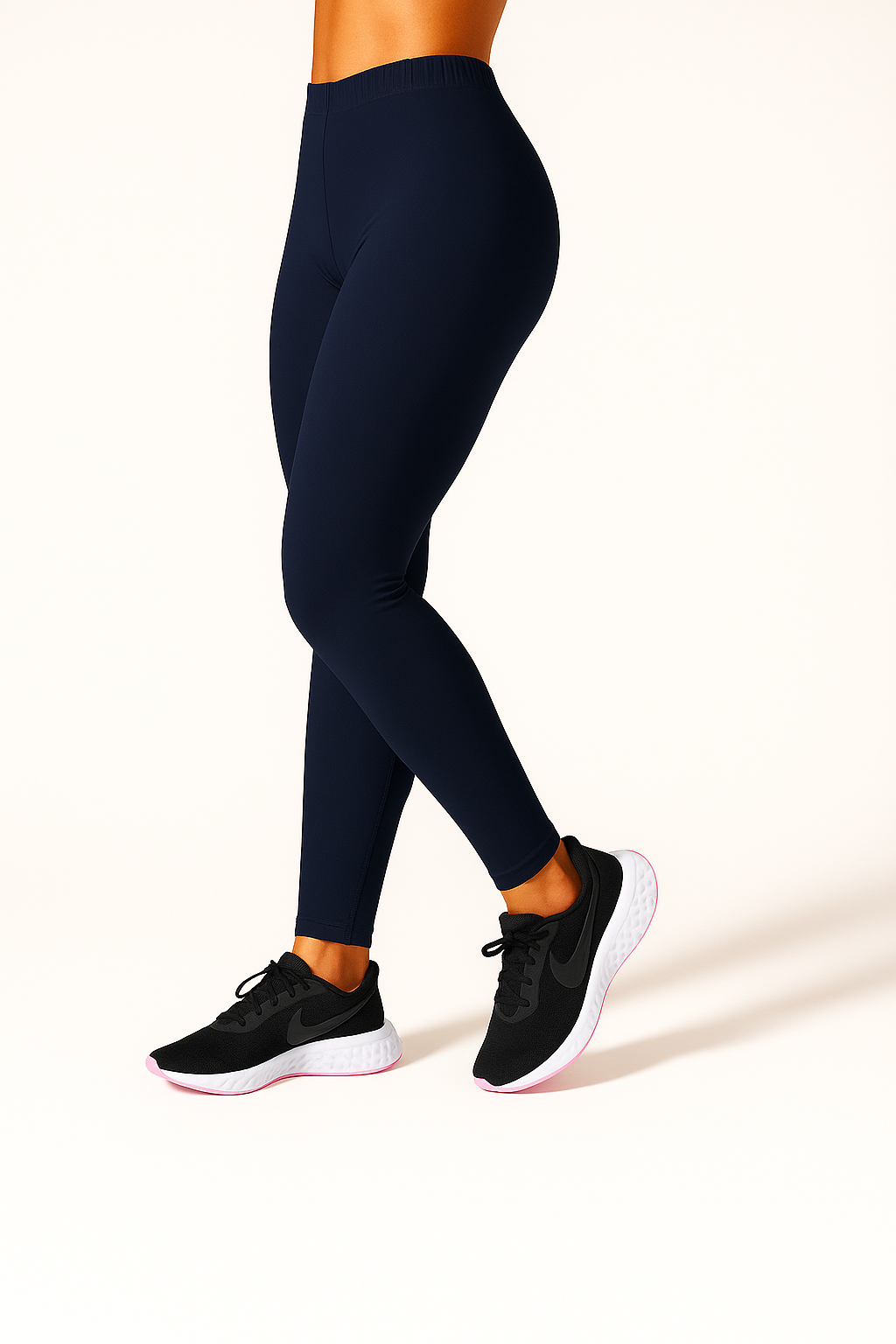 Olympian Blue Women's Ankle Length Stretchable Cotton Lycra Leggings