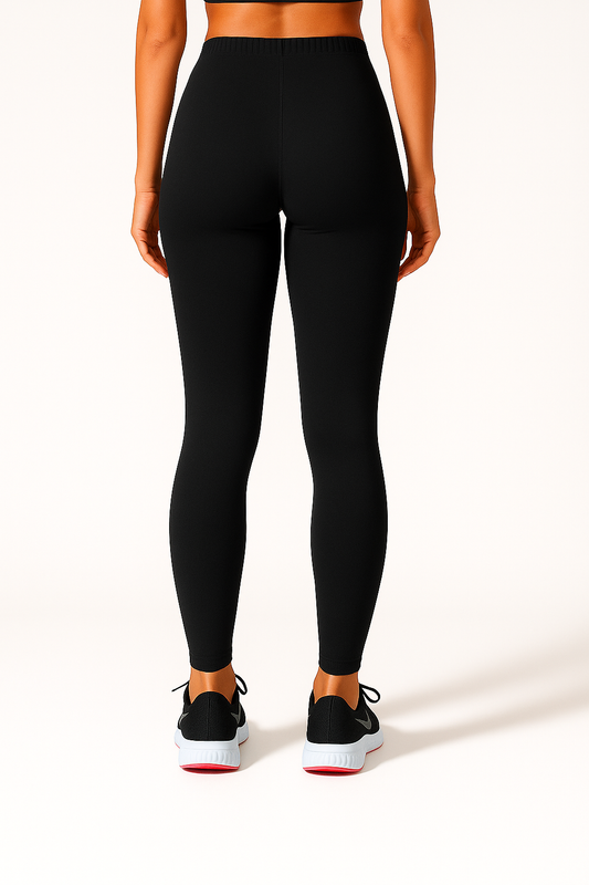 Black Women's Ankle Length Stretchable Cotton Lycra Leggings