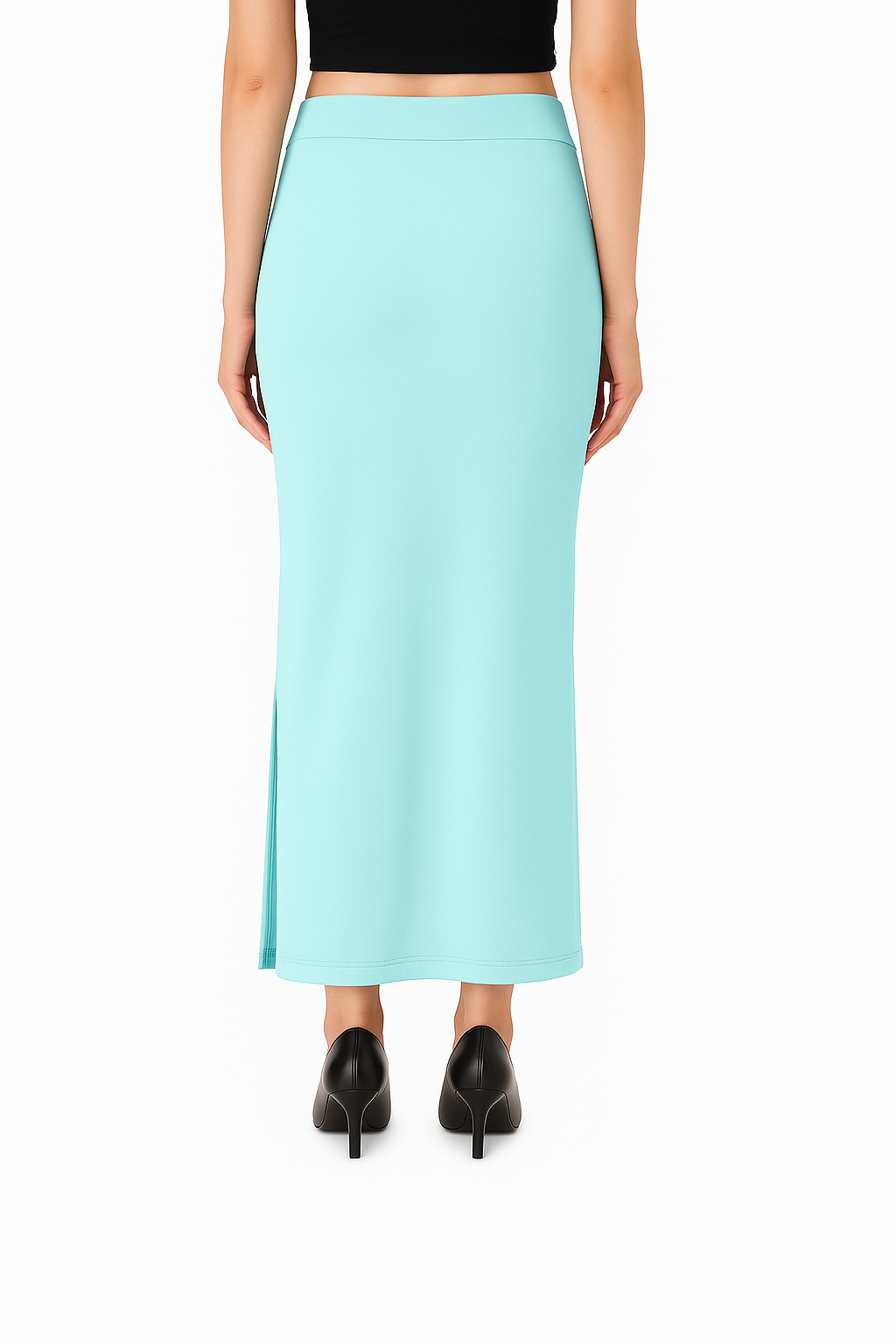 Sky Blue Women's Solid Shapewear
