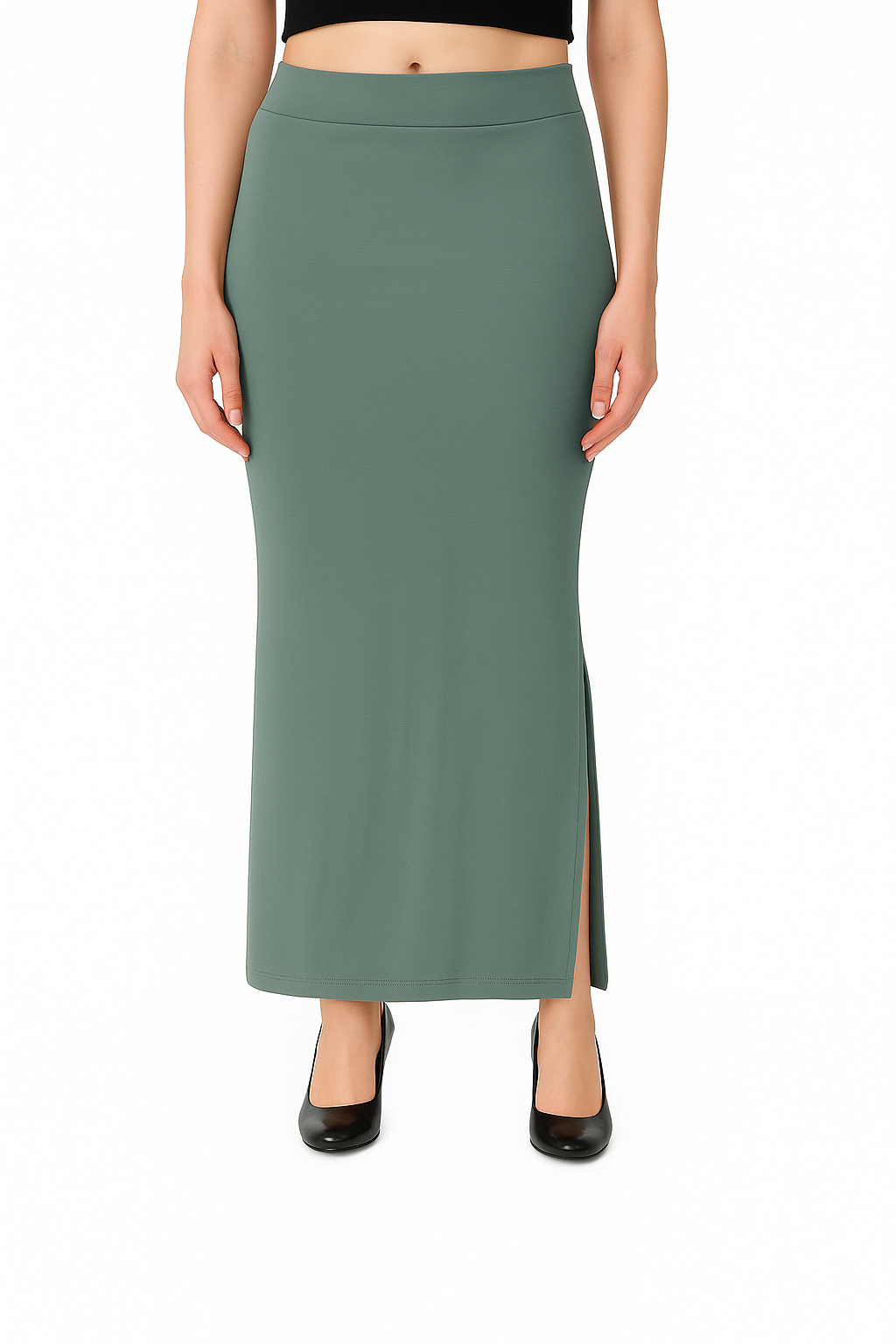 Steel Green Women's Solid Shapewear