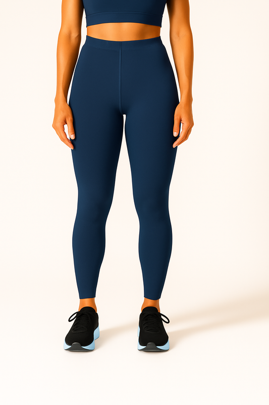 Cornflower Blue Women's Ankle Length Stretchable Cotton Lycra Leggings