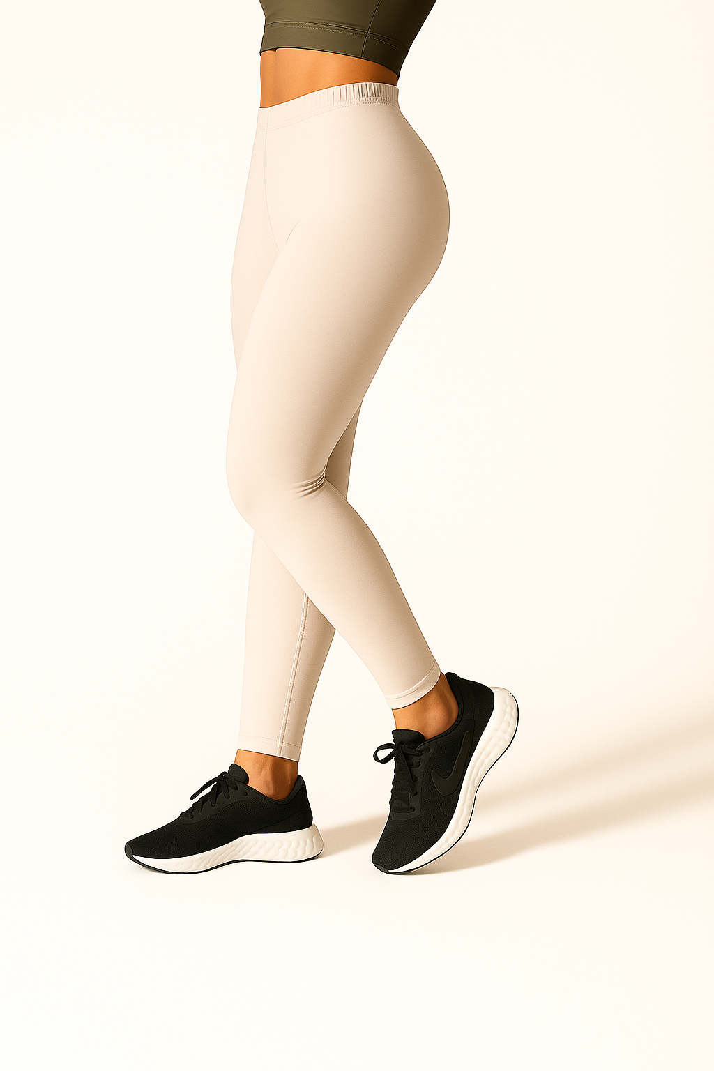 Powder Puff Women's Ankle Length Stretchable Cotton Lycra Leggings