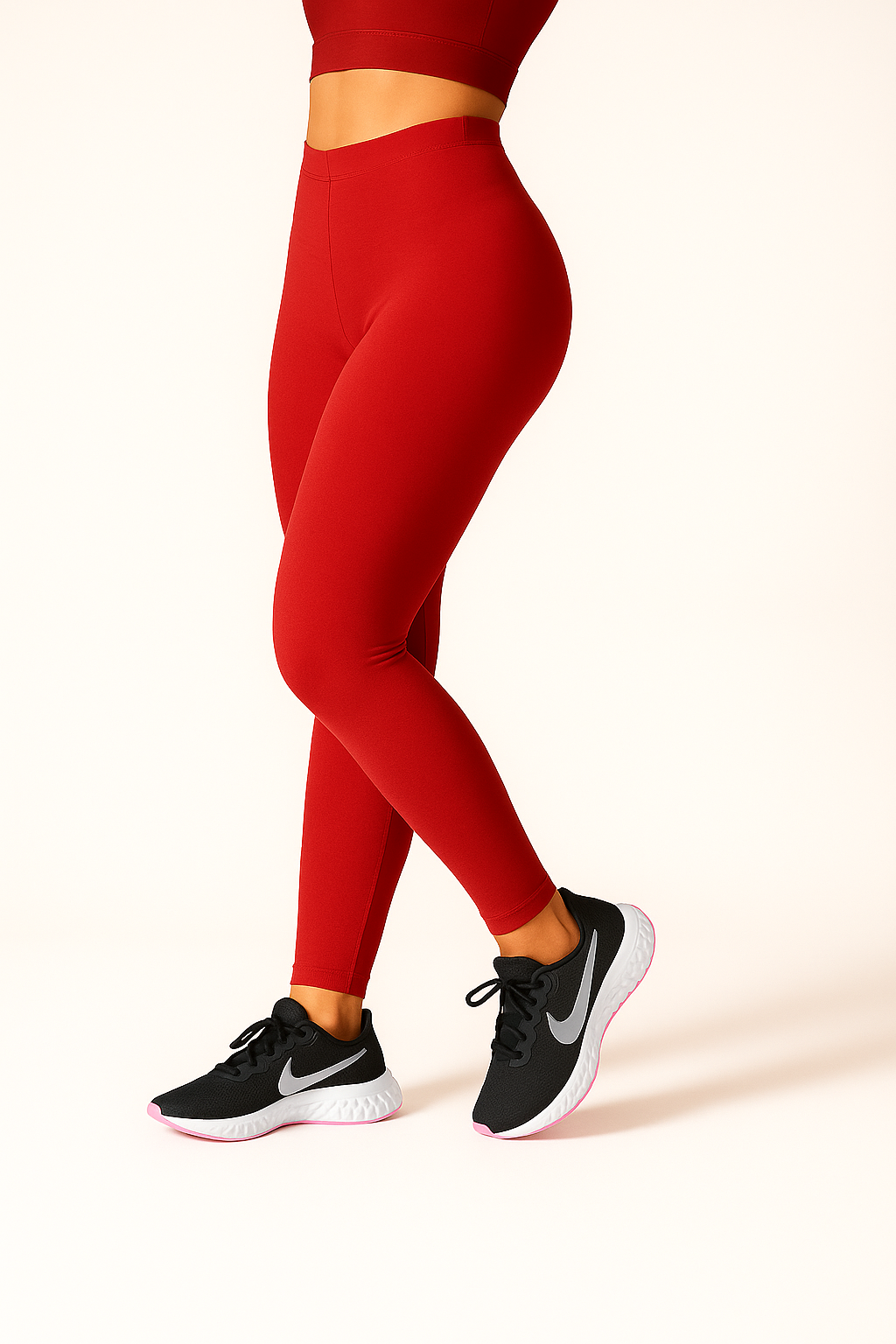 Sindhuri Red Women's Ankle Length Stretchable Cotton Lycra Leggings