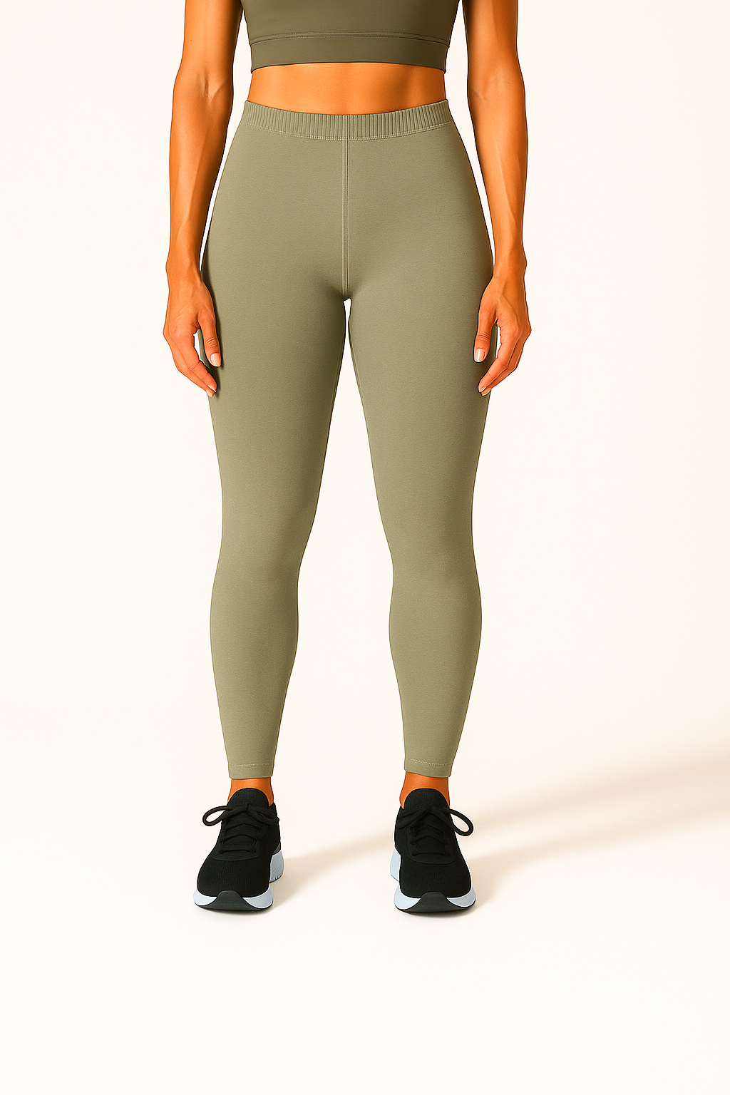 Oxford Tan Women's Ankle Length Stretchable Cotton Lycra Leggings