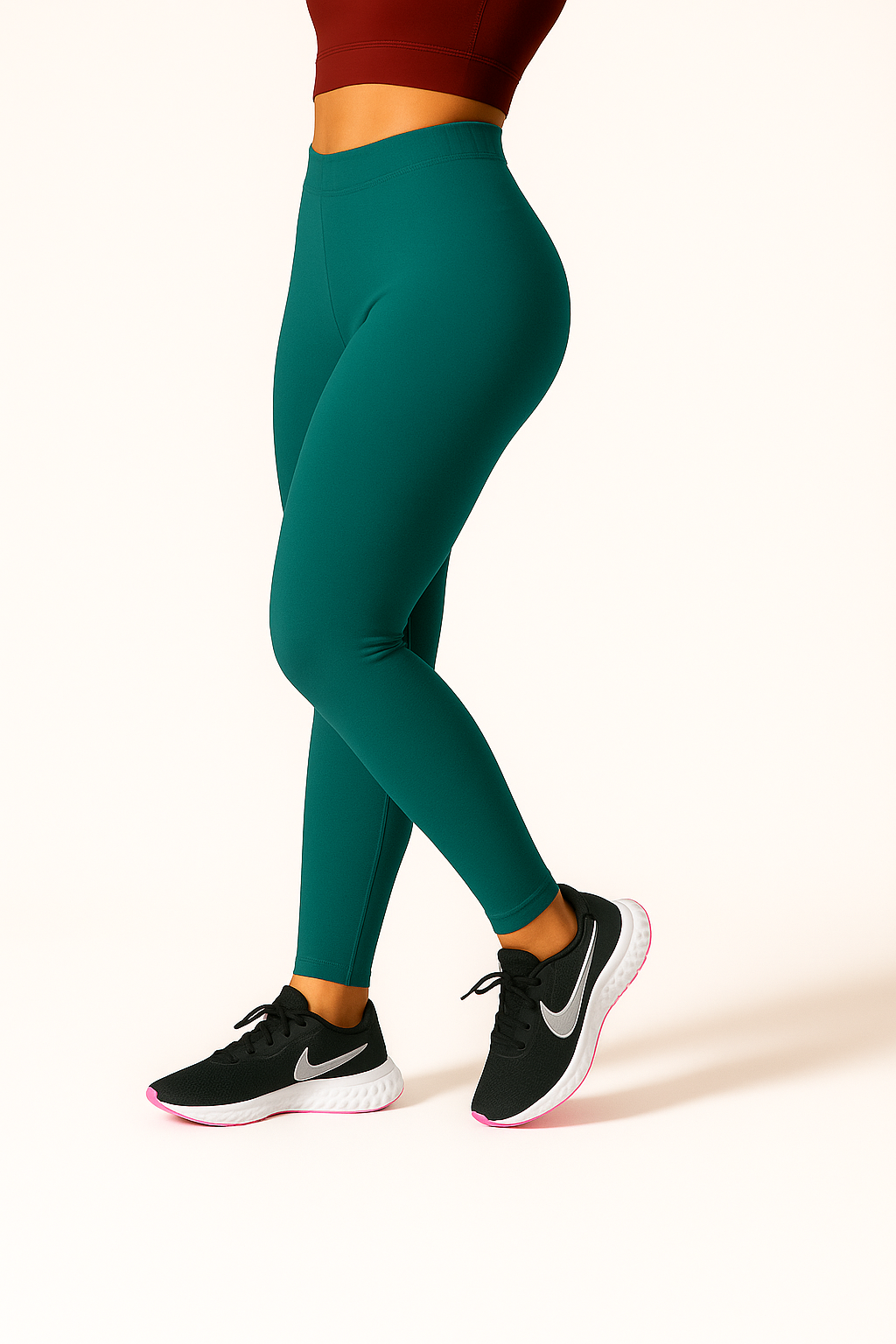 Hunter Green Women's Ankle Length Stretchable Cotton Lycra Leggings