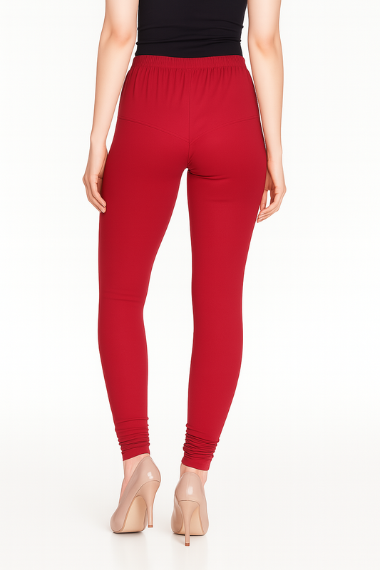 Cherry Women's Solid Churidar Stretchable Cotton Blend Legging