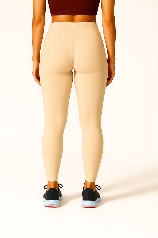 Peach Women's Ankle Length Stretchable Cotton Lycra Leggings