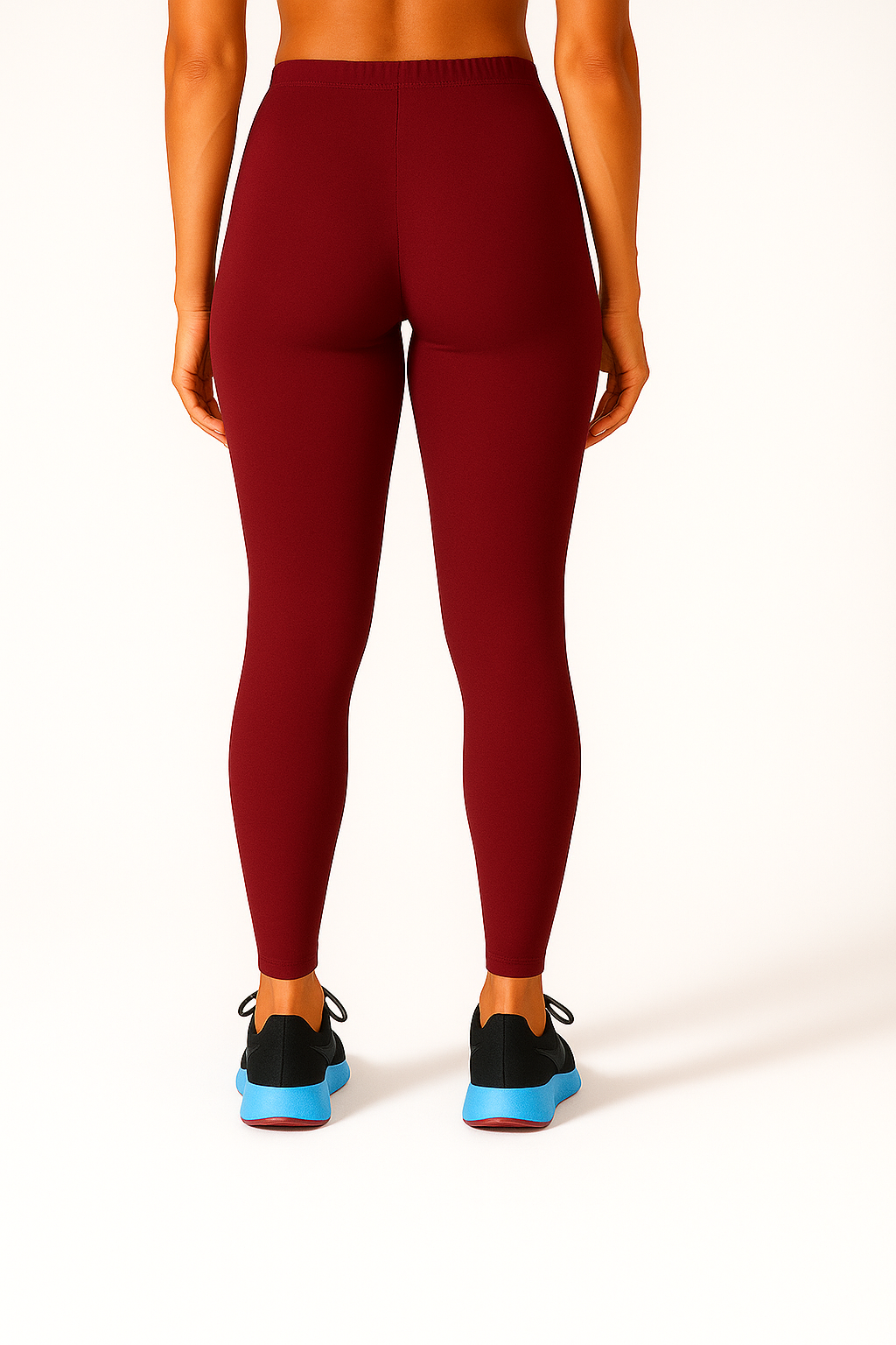 Maroon Women's Ankle Length Stretchable Cotton Lycra Leggings