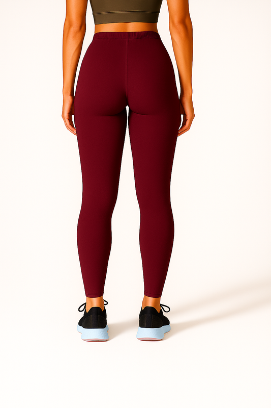 Dark Wine Women's Ankle Length Stretchable Cotton Lycra Leggings