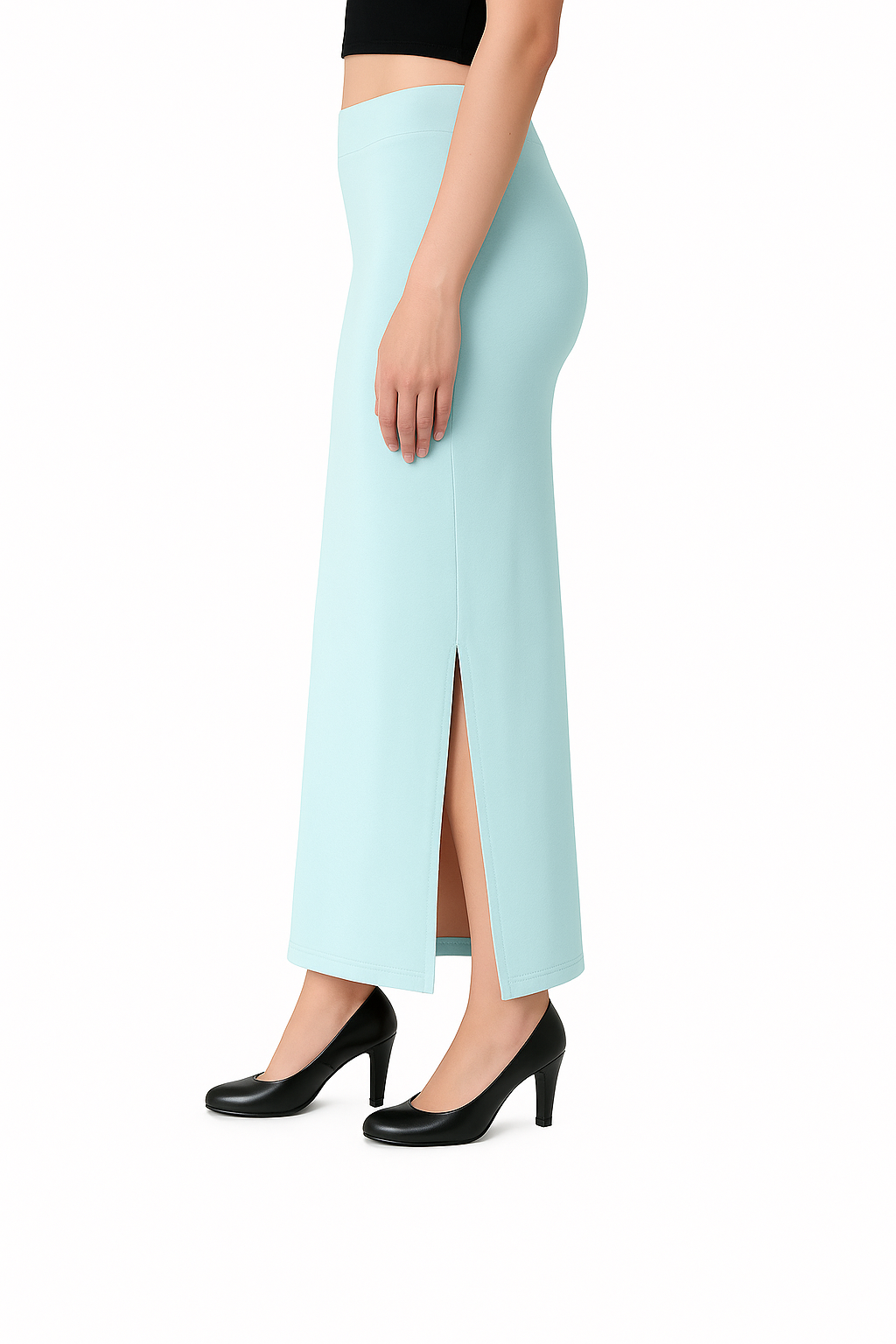Sky Blue Women's Solid Shapewear