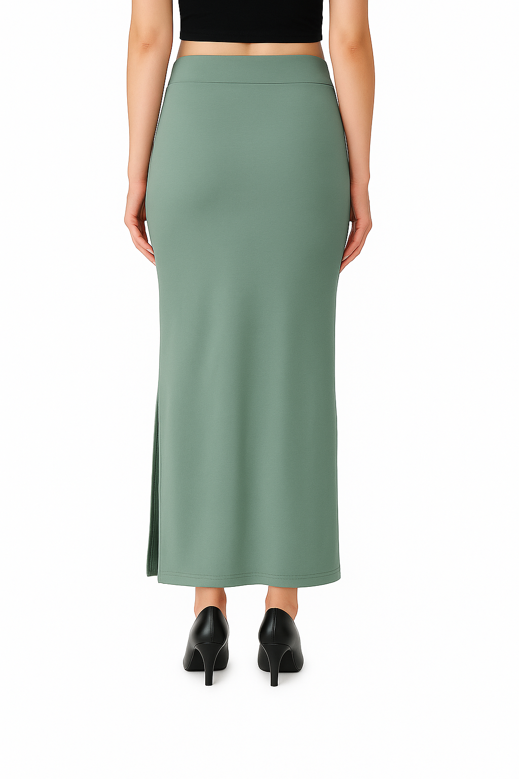Steel Green Women's Solid Shapewear