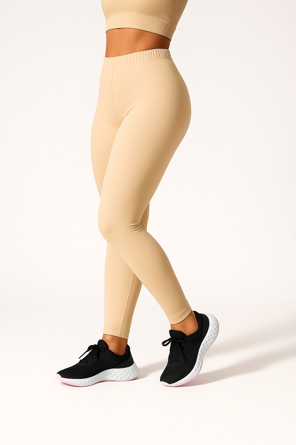 Peach Women's Ankle Length Stretchable Cotton Lycra Leggings