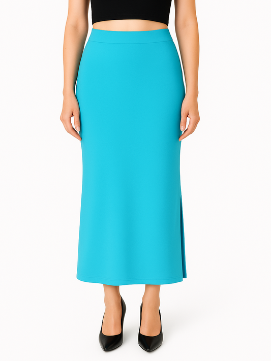 Light Blue Women's Solid Shapewear