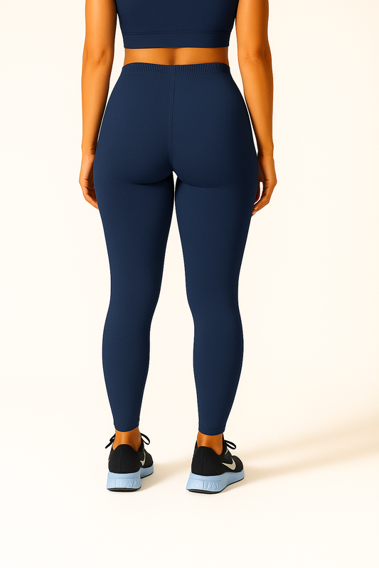 Cornflower Blue Women's Ankle Length Stretchable Cotton Lycra Leggings