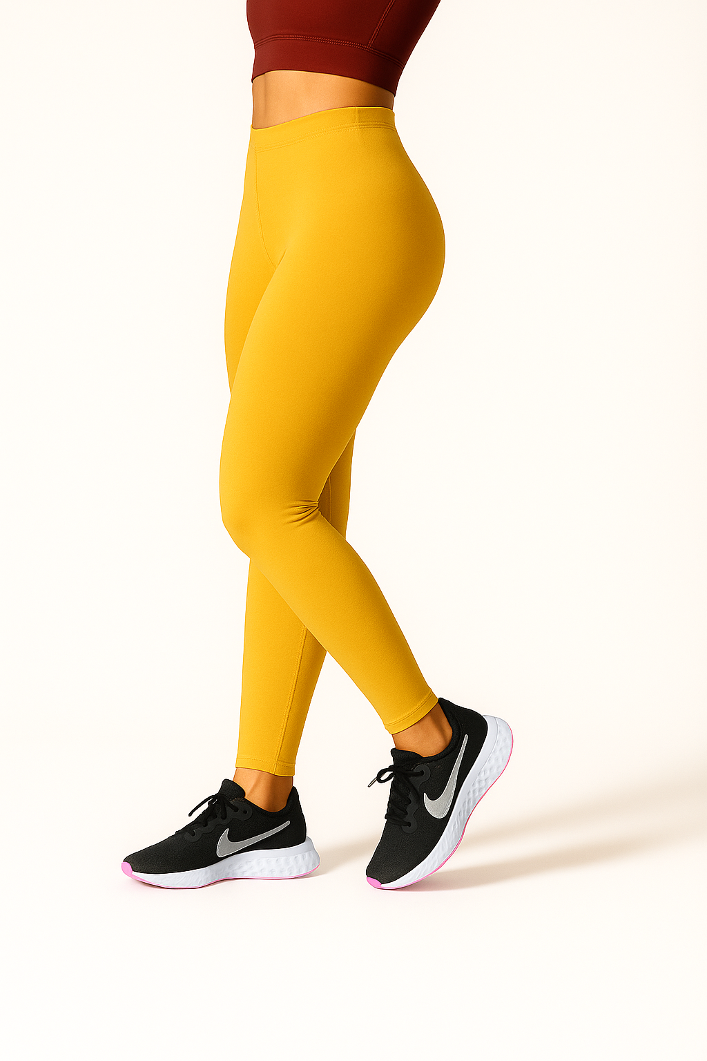 Women's Ankle Length Slim Fit Soft Stretchable Alphanso Cotton Blend Leggings