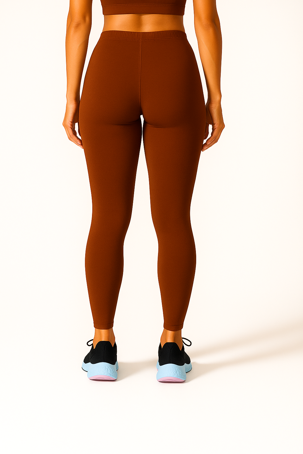 Leather Brown Women's Ankle Length Stretchable Cotton Lycra Leggings