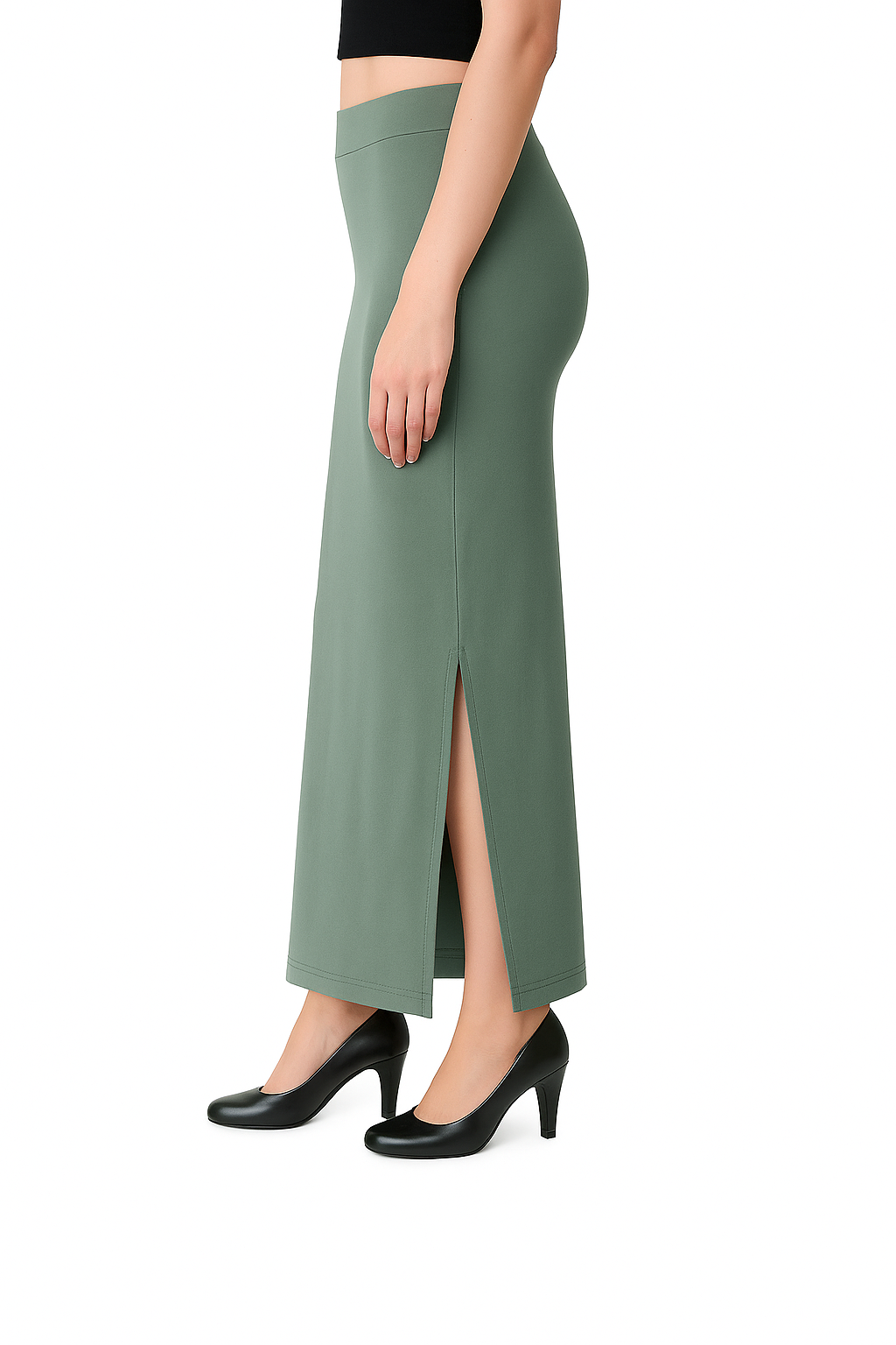 Steel Green Women's Solid Shapewear