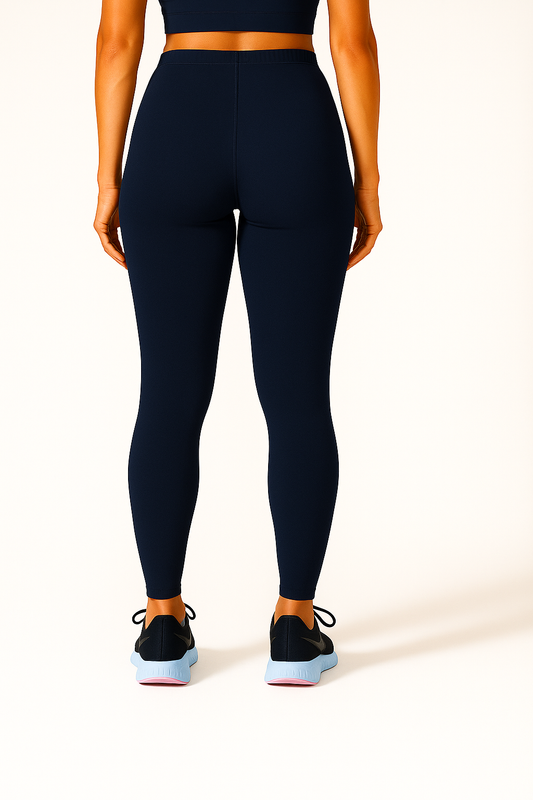 Navy Women's Ankle Length Stretchable Cotton Lycra Leggings