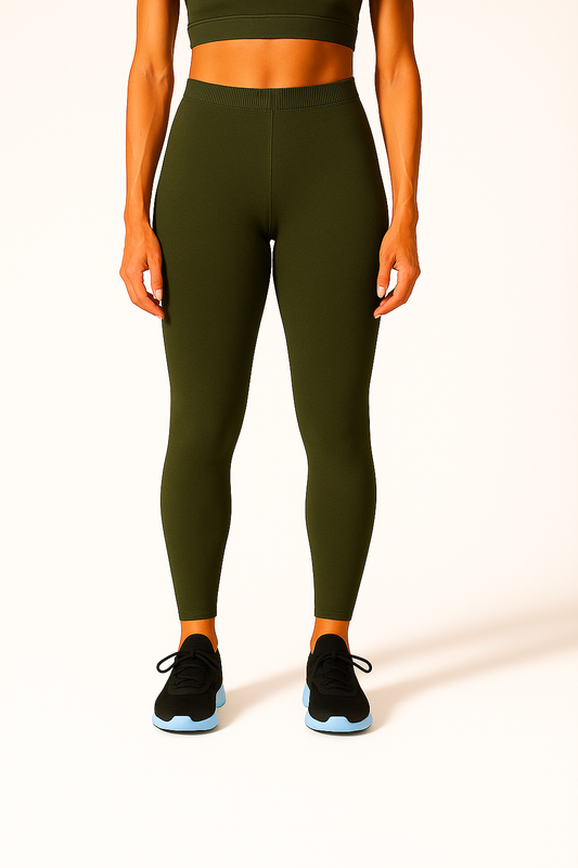 Dark Mehendi Women's Ankle Length Stretchable Cotton Lycra Leggings