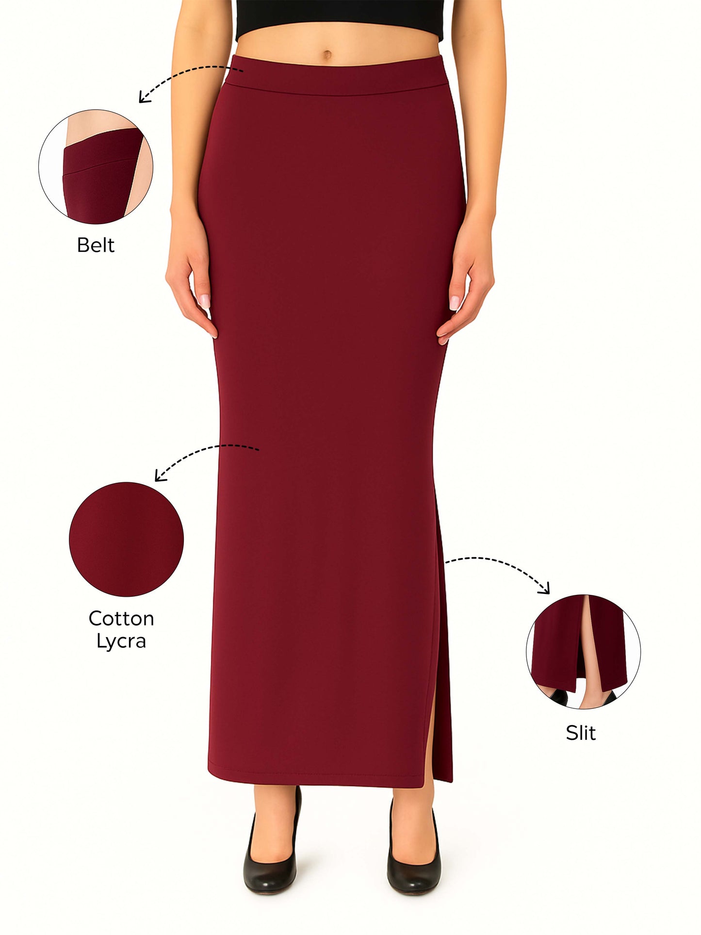 D.K Maroon Women's Solid Shapewear