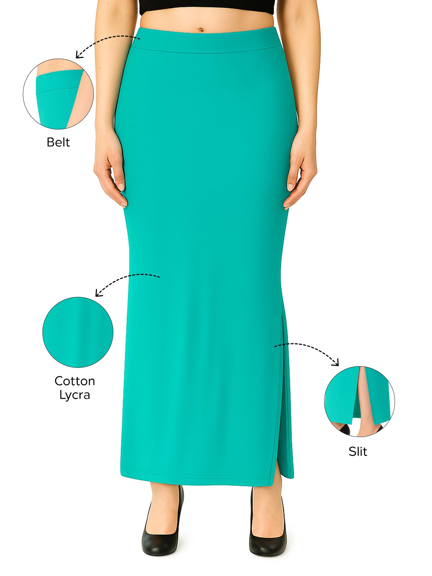 Aqua Green Women's Solid Shapewear