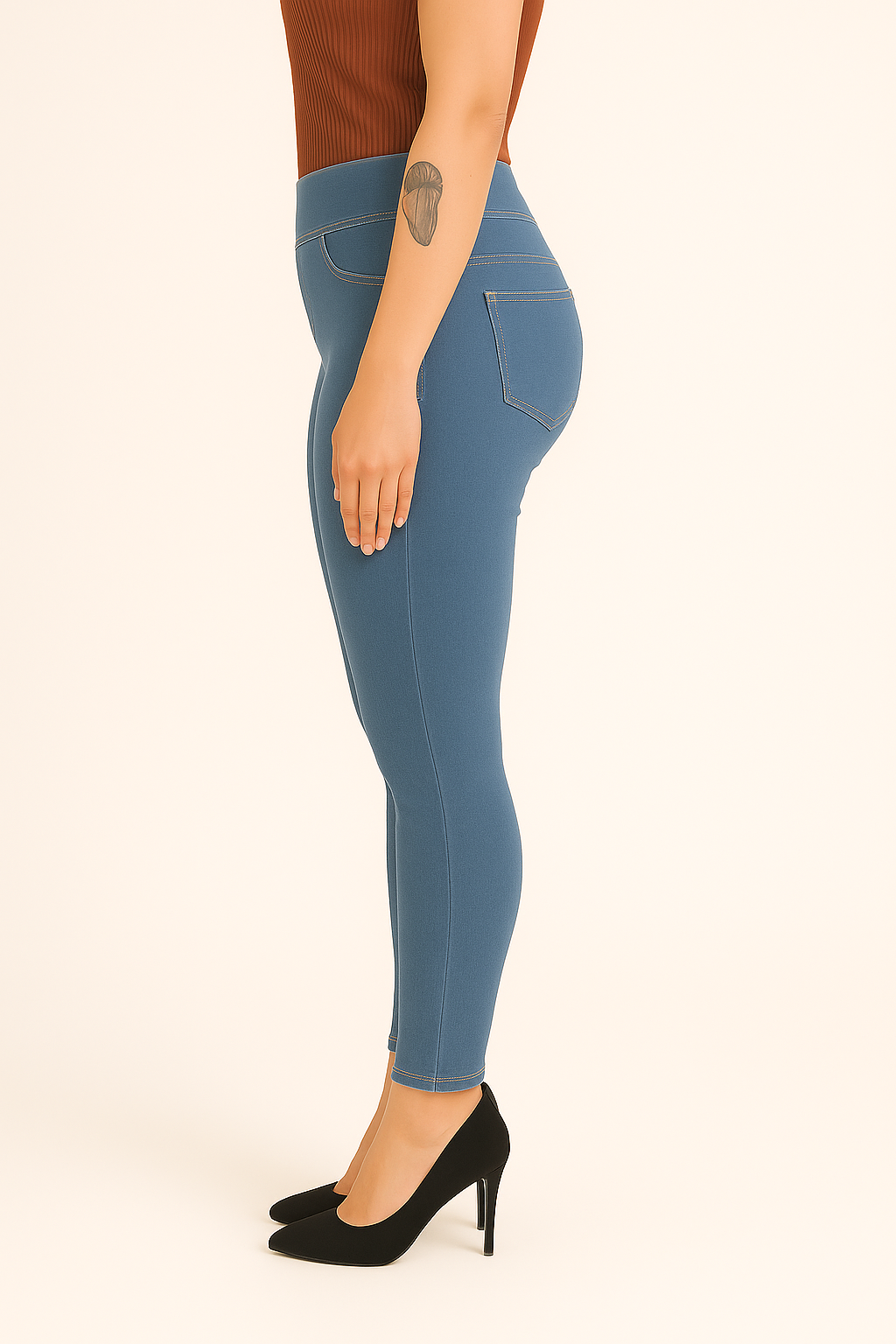 Dx Women High-Rise Broad Belt Jeggings