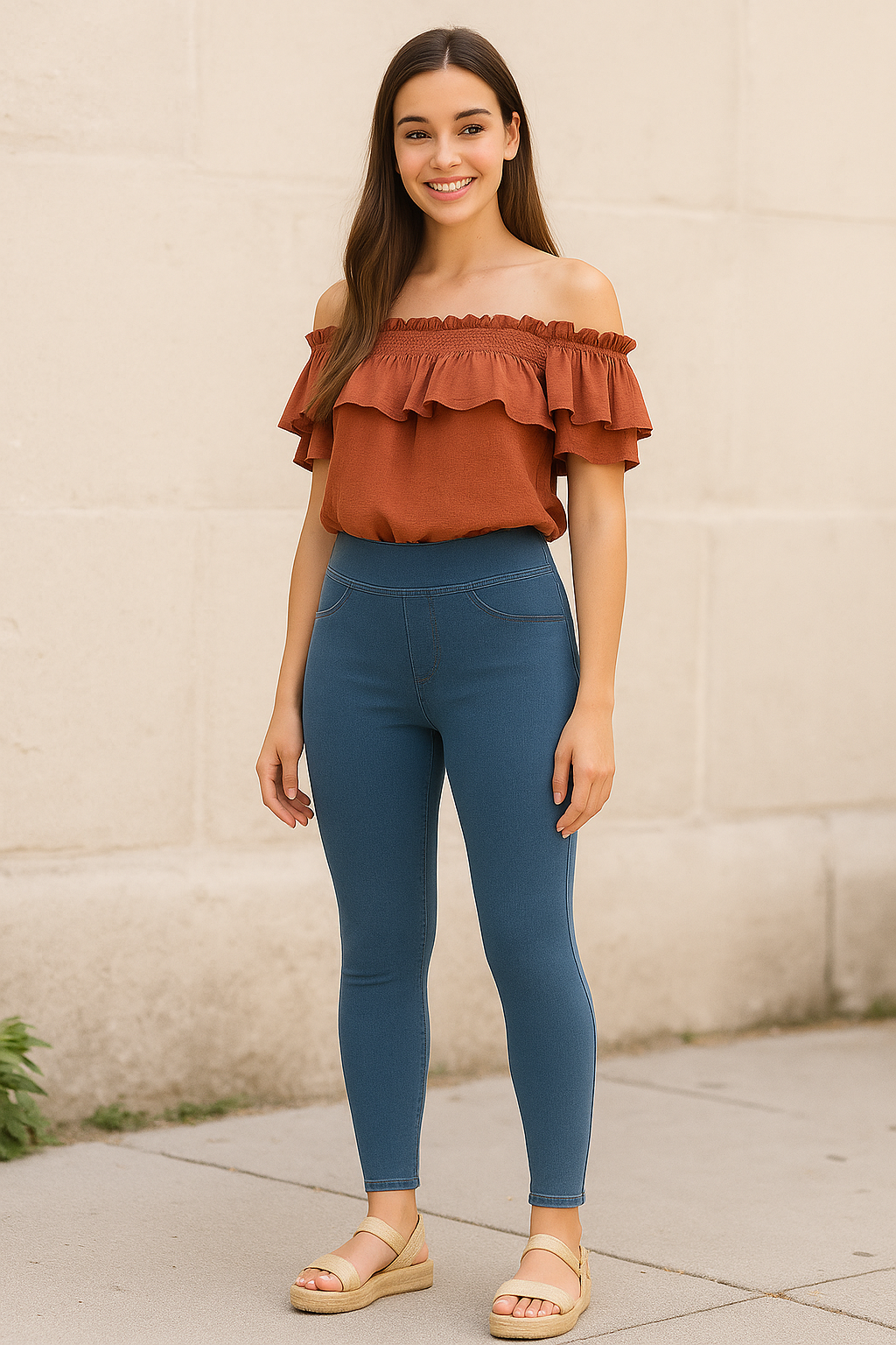 Dx Women High-Rise Broad Belt Jeggings