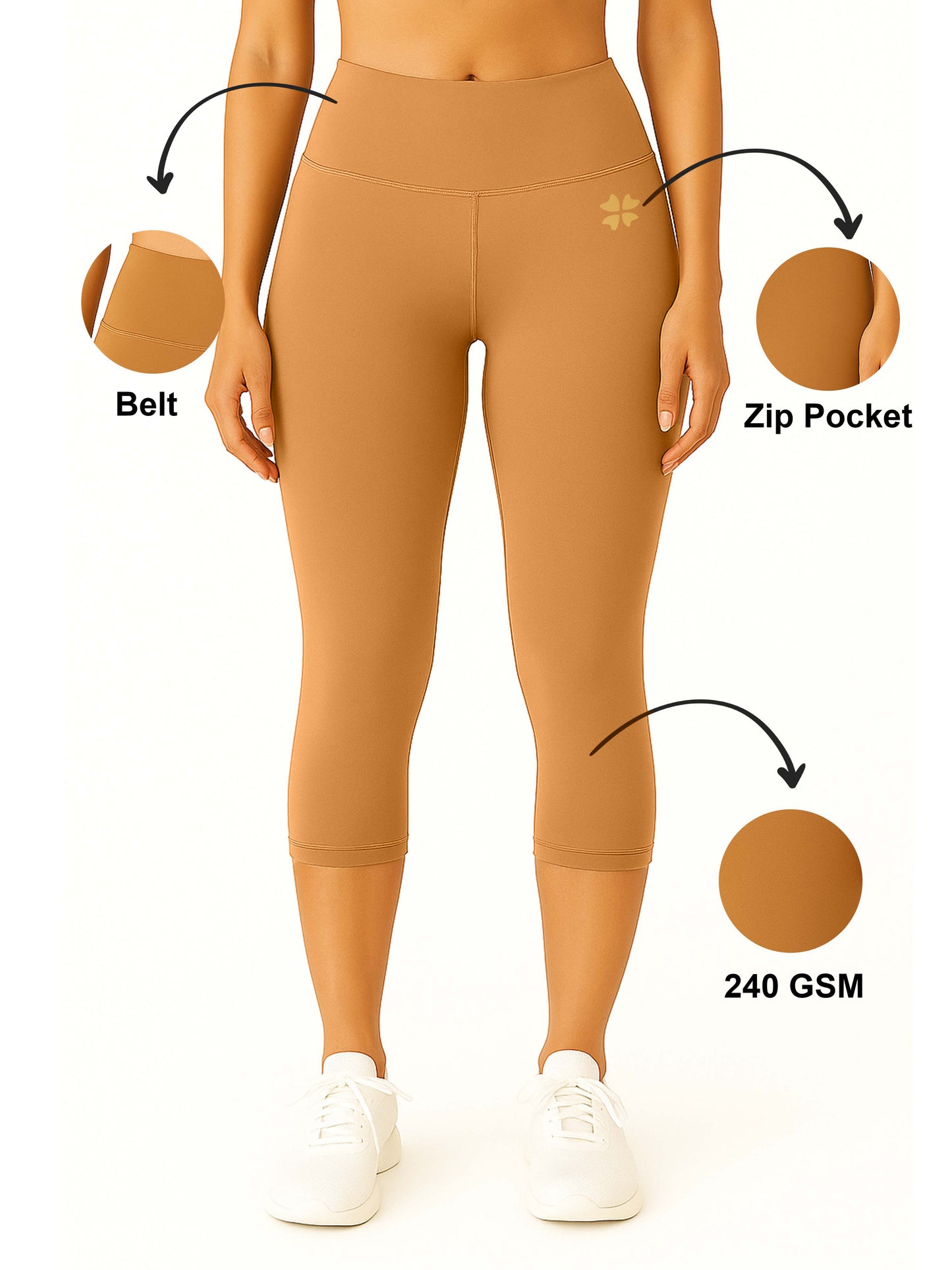 Biscuit Women's Solid Capri pant
