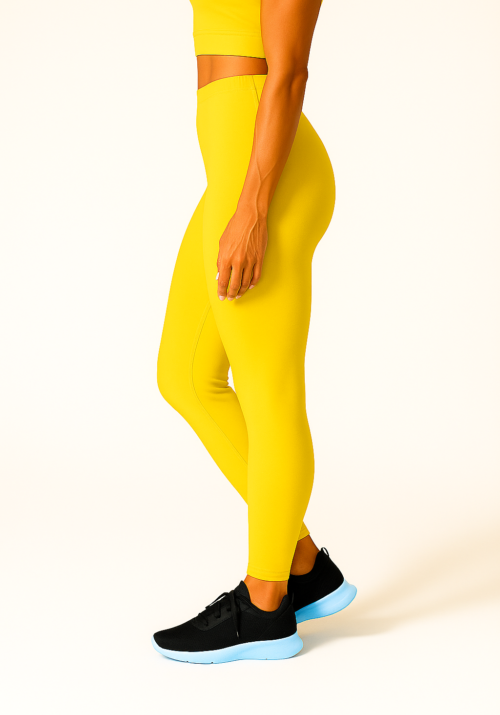 Sunshine Yellow Women's Ankle Length Stretchable Cotton Lycra Leggings