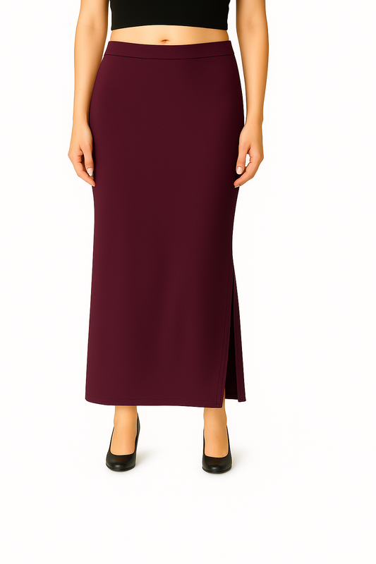Dark Wine Women's Solid Shapewear