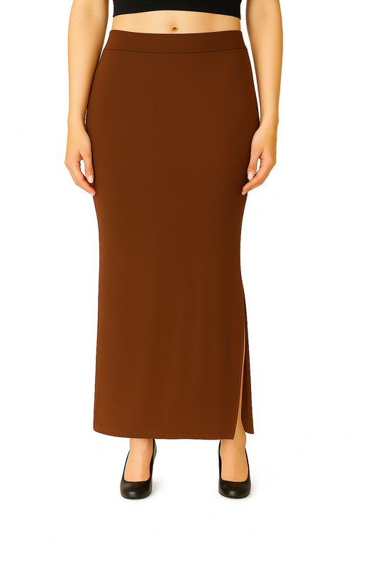 Leather Brown Women's Solid Shapewear