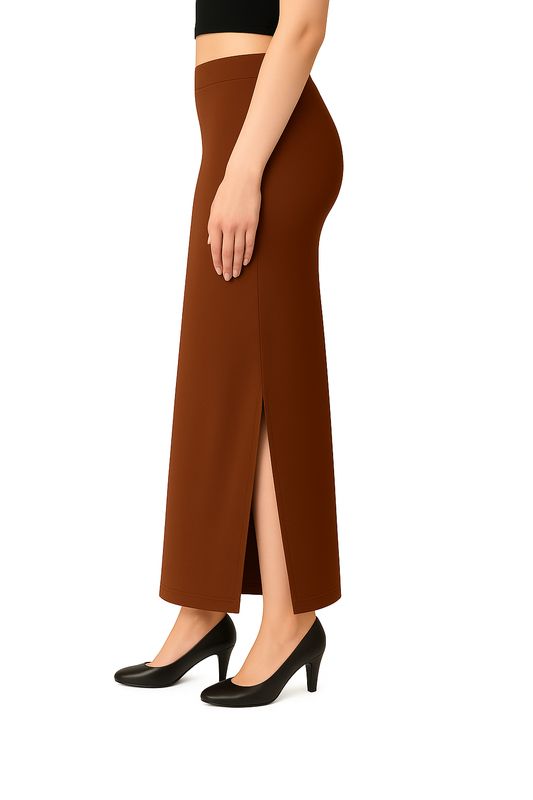 Leather Brown Women's Solid Shapewear