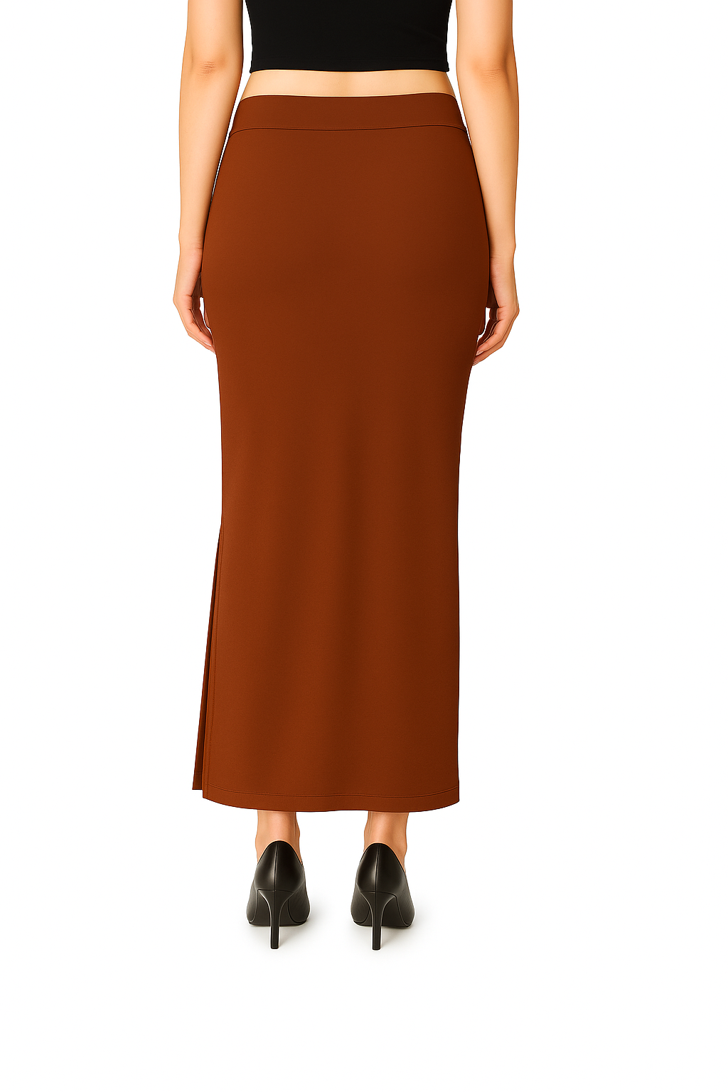 Leather Brown Women's Solid Shapewear