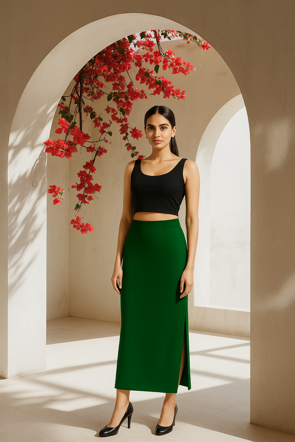 Garden Grass Women's Solid Shapewear