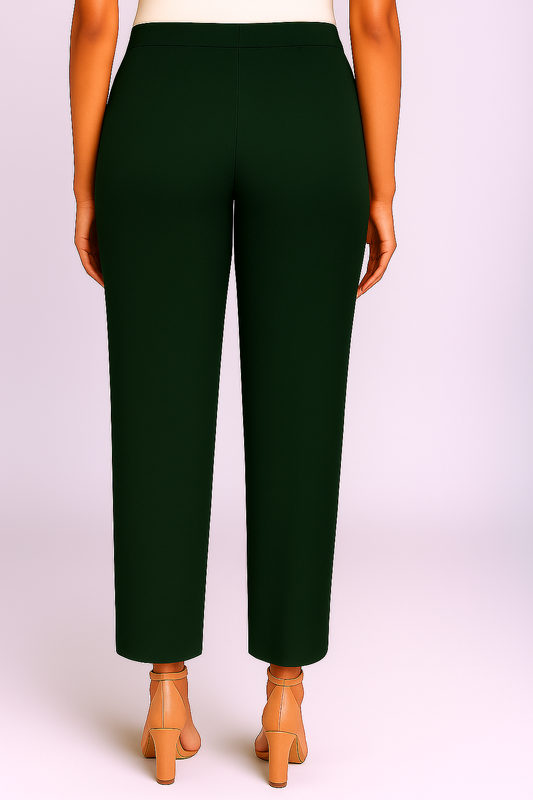 Bottle Green Women's Solid Cotton Lycra Kurti Pant