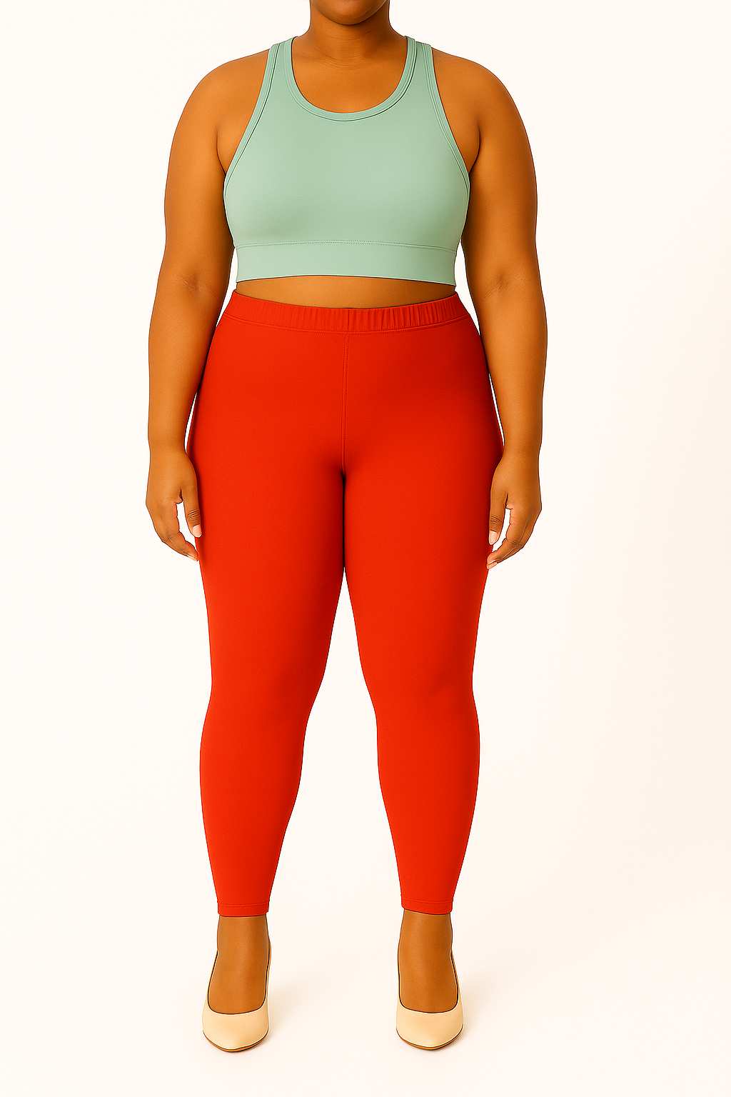 Nasturtium Women's Ankle Length Plus Size Stretchable Cotton Lycra Leggings