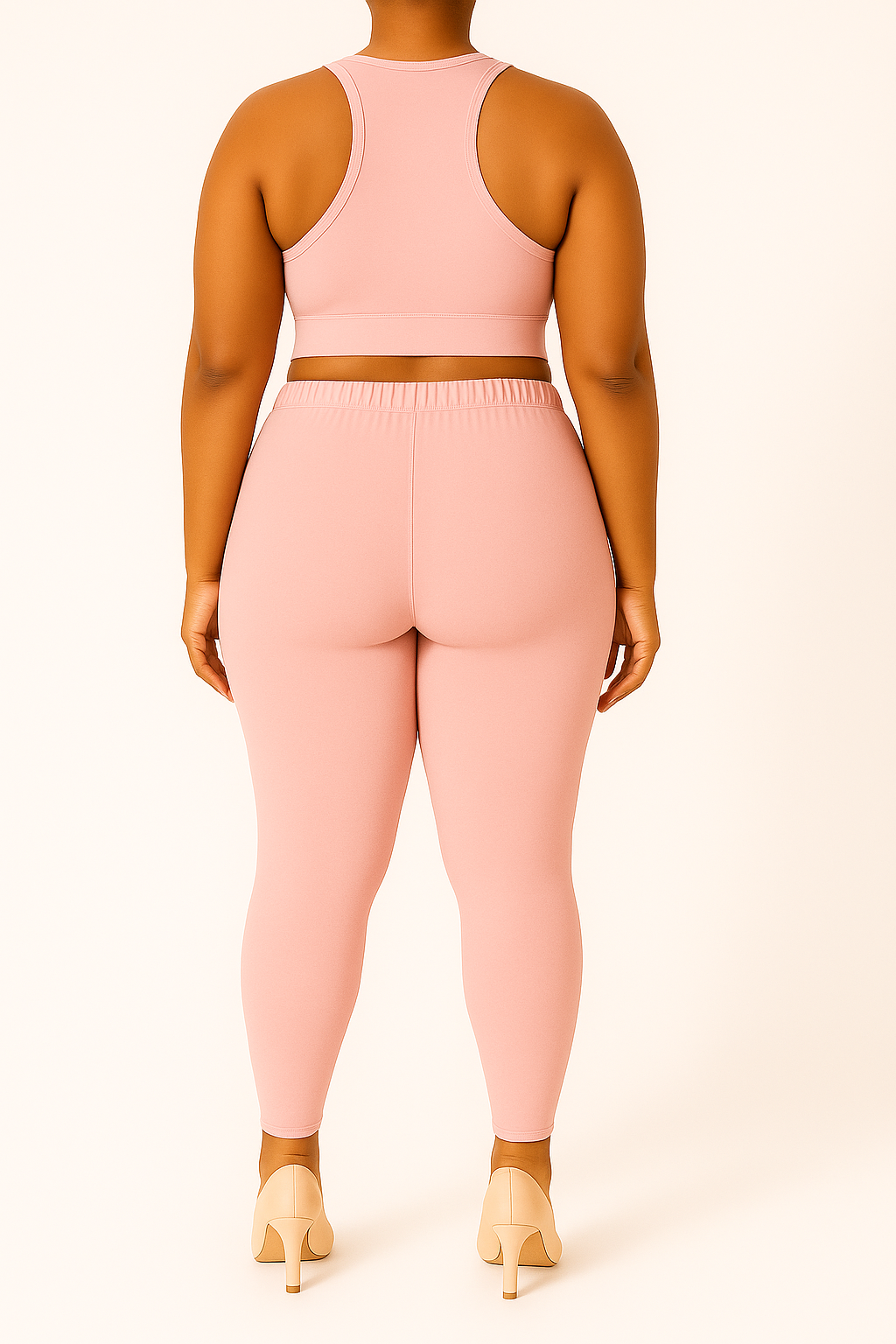 Rose Pink Women's Ankle Length Plus Size Stretchable Cotton Lycra Leggings