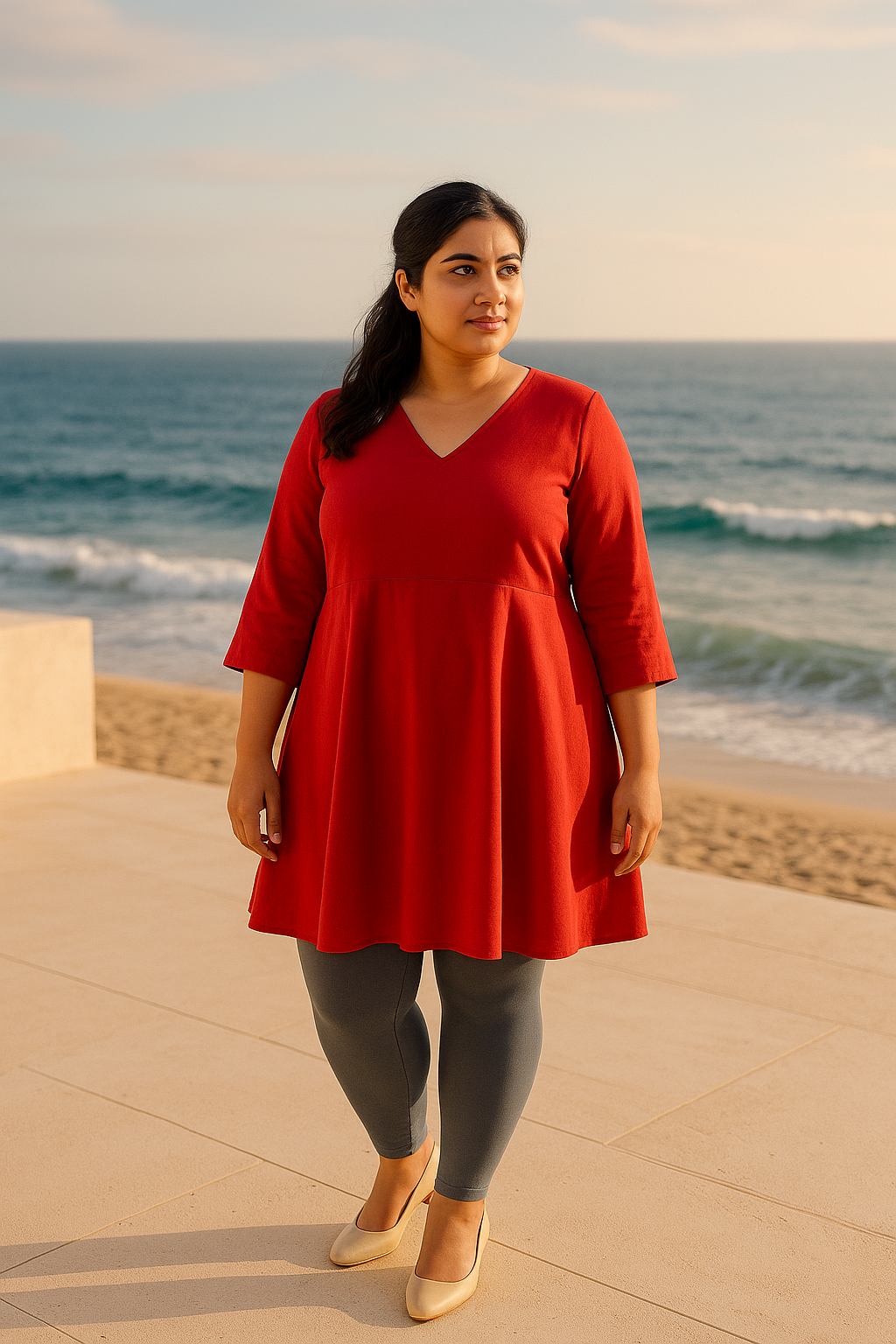 Steel Grey Women's Ankle Length Plus Size Stretchable Cotton Lycra Leggings