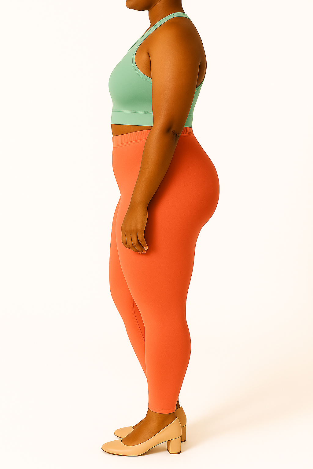 Coral Women's Ankle Length Plus Size Stretchable Cotton Lycra Leggings