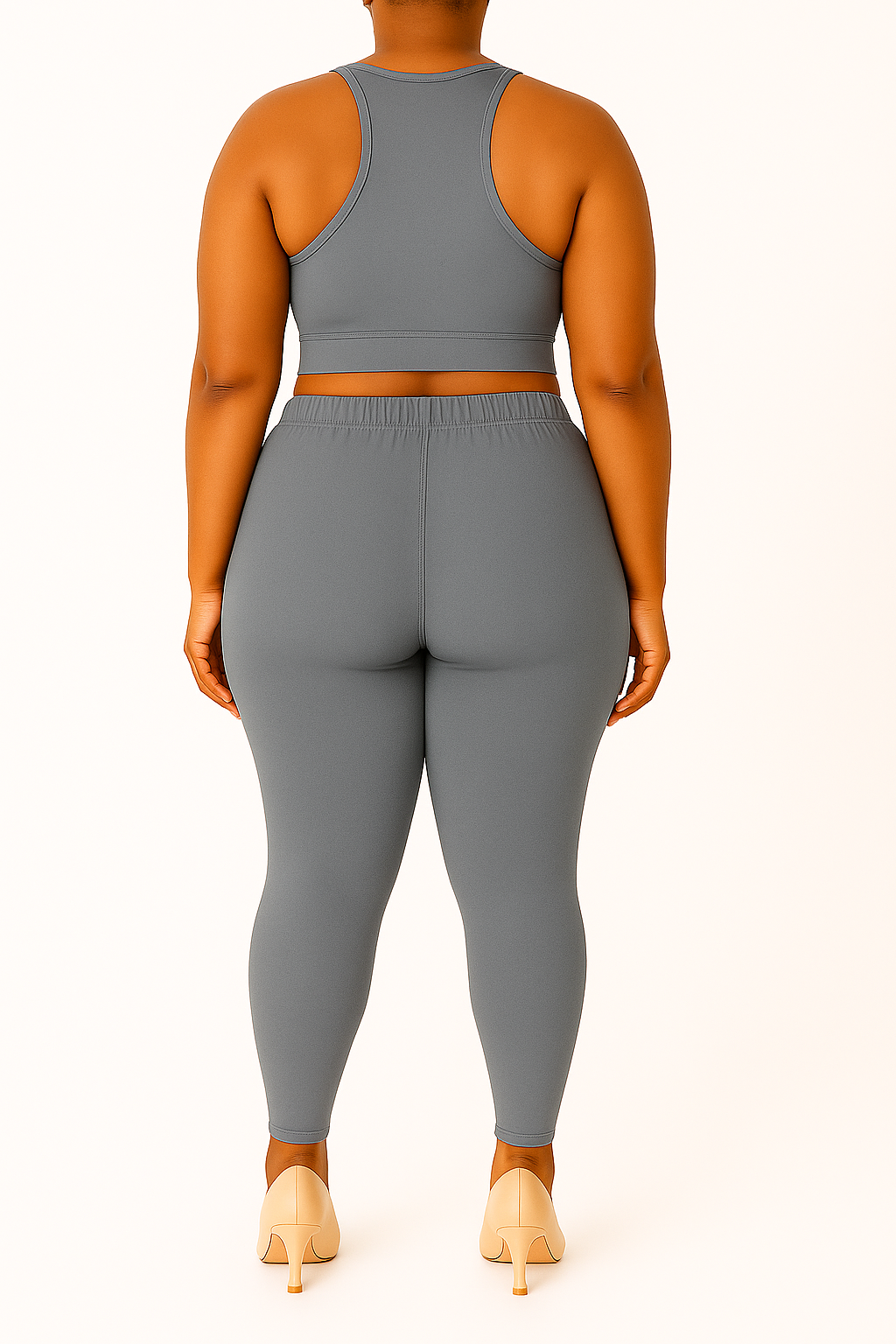 Steel Grey Women's Ankle Length Plus Size Stretchable Cotton Lycra Leggings